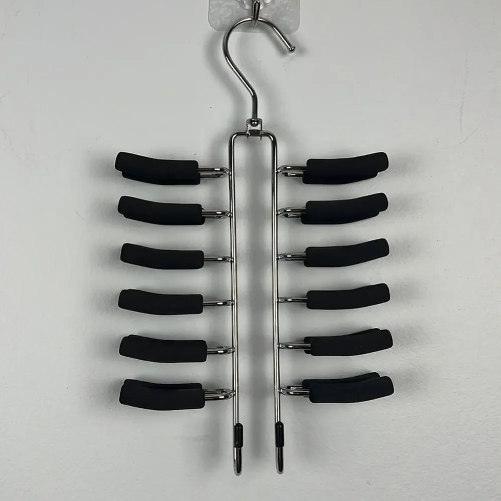 24 peg hanging swivel neck tie organizer
